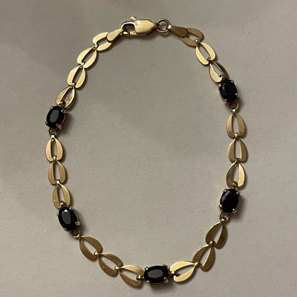 10k Gold Sapphire Bracelet
